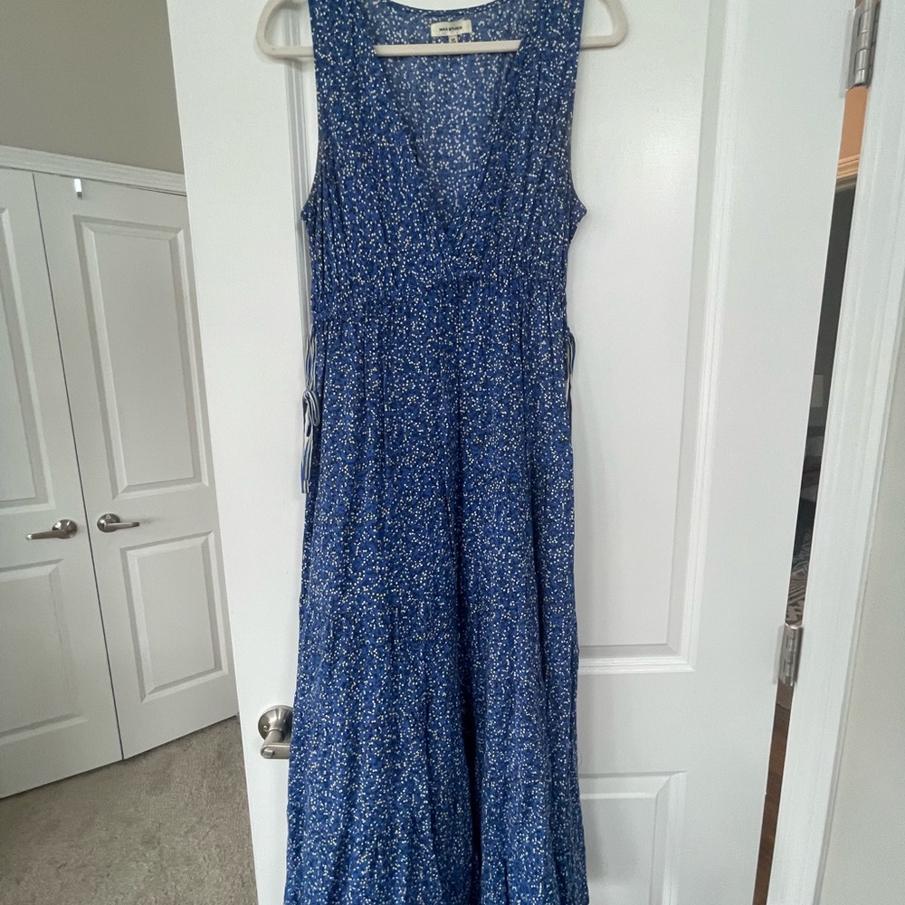 Max studio Blue Sleeveless Maxi Dress